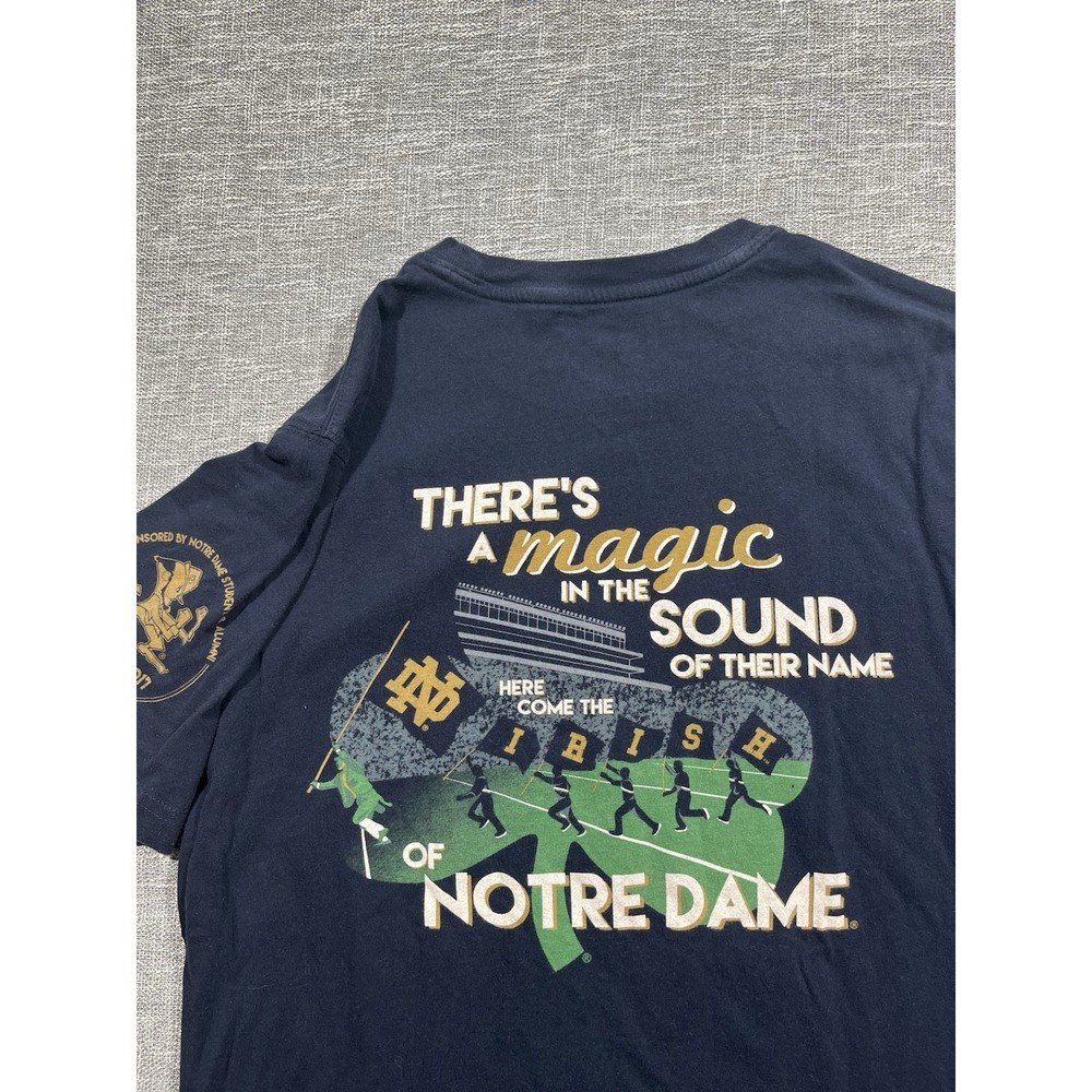 The Shirt Notre Dame Fighting Irish Football T-Shirt Men's M Navy/Gold 2017 - Picture 8 of 8